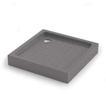 Душевой поддон квадратный Veconi Tezeo Acrylic TZ-52GR, 1000x1000x150, акрил, серый