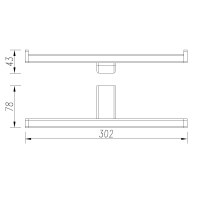 AQM7308MB Tivoli Держатель туалетной бумаги двойной, черный матовый