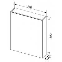 Зеркало-шкаф Aquanet Алвита 70 белый