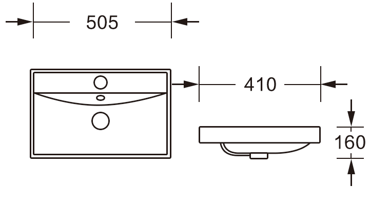 Раковина встраиваемая MILLEAU Miel MU7028H-GW (белый глянец)