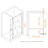 Душевая перегородка RGW WA-054B (WA-010B + Z-072B) (Прозрачное, 1000)