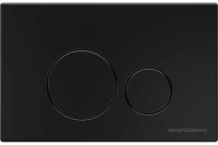 Система инсталляции для унитазов CERAMICANOVA Envision с кнопкой смыва Round цвет черный матовый и креплениями, арт. CN1001B