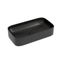 Умывальник чаша накладная прямоугольная (цвет Черный Матовый) Element 705x380x122мм
