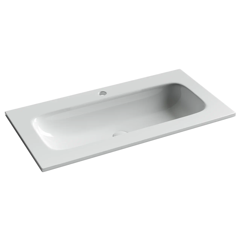 Раковина накладная мебельная CERAMICANOVA Grace прямоугольная 910x457x137 с отверстием под смеситель цвет белый CN7019