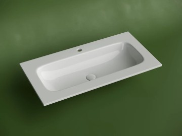Раковина накладная мебельная CERAMICANOVA Grace прямоугольная 910x457x137 с отверстием под смеситель цвет белый CN7019
