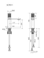 Смеситель для раковины SANCOS Nexus, вороненая сталь, арт. SC9011GG