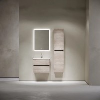 Тумба подвесная SANCOS Urban 690х450х550, c двумя ящиками оснащенными доводчиками, дуб галифакс натуральный , арт. UR70EG