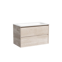 Тумба подвесная SANCOS Marmi 2.0 790х445х520 c двумя ящиками оснащенными доводчиками скрытого монтажа, цвет дуб галифакс натуральный, арт. MR2.080EG