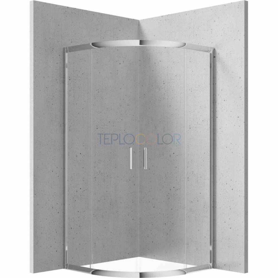 Душевая кабина, полукруглая, 90x90 см