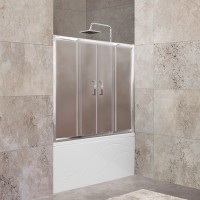 Шторка на ванну BelBagno UNIQUE-VF-2-150/180-140-P-Cr