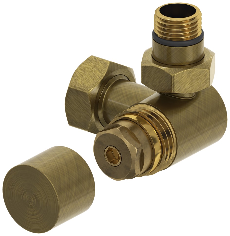 Вентиль 3D правый под шестигранник (G 1/2" НР х G 3/4" НГ)