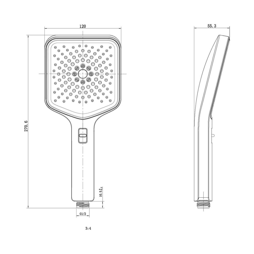 Душевой комплект Inspire VSFW-422TI4GM встраиваемый, термостат, двухрежимный, вороненая сталь