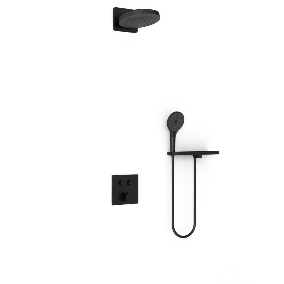 Душевой комплект VSFW-4I211RMB встраиваемый, двухрежимный, черный