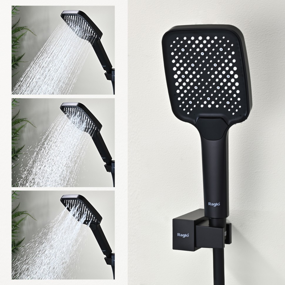 Смеситель Raglo для ванны и душа черный