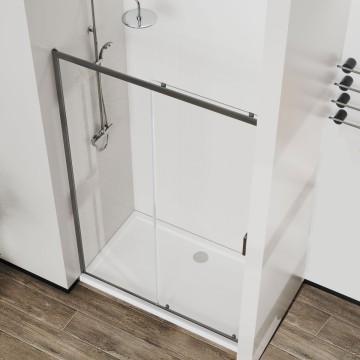 Душевая дверь Сити (City) VDS-5CT120CLGM, 1200, вороненая сталь, стекло прозрачное