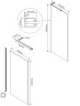 Душевая перегородка Волк-Ин (Walk-In) VLSW-1H100CG, 1000*2000, хром, стекло тонированное