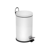 Ведро-контейнер BERGES для мусора с педалью 12 л, белое