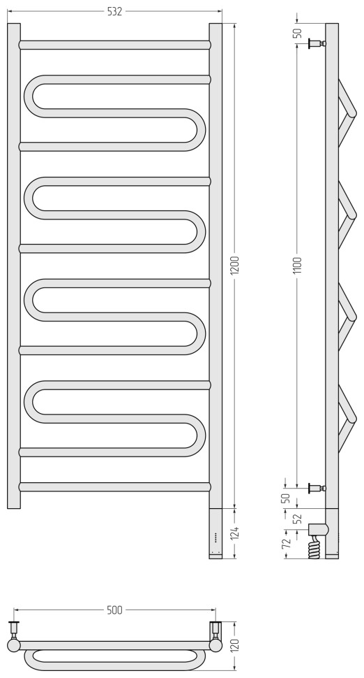 Элегия 3.0 1200х500 МЭМ правый