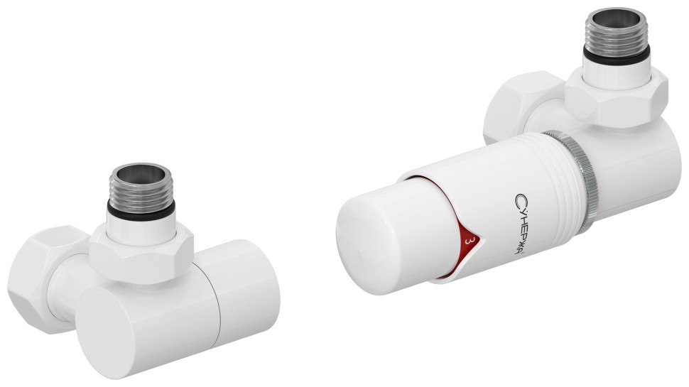 Автоматический терморегулятор 3D правый (G 1/2" НР х G 3/4" НГ)