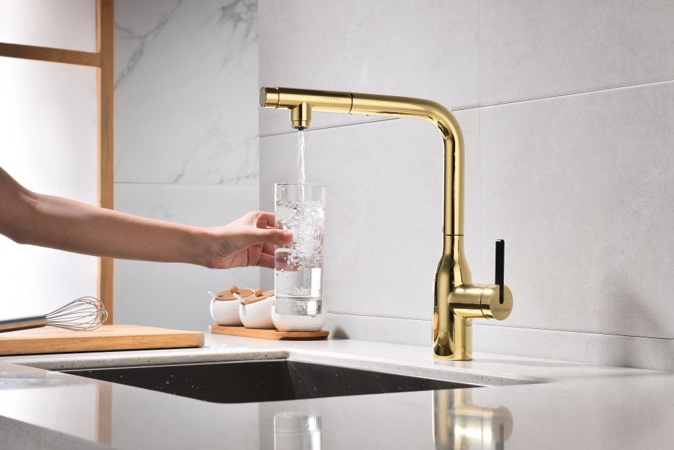 Смеситель для кухни Viper, золото, Vi213105-G, Starke-Paulmark