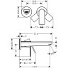 Смеситель для раковины Hansgrohe Rebris E (внешняя часть) 72568000 хром