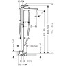 Смеситель для ванны Hansgrohe Metropol (32532670) напольный, черный хром матовый