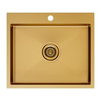 Мойка нерж. сталь KRONER 59, PM215951-BG, брашированное золото, 590х510мм, Paulmark