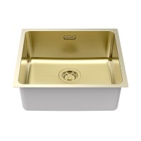 Мойка YUNI 49 UNI, нерж. сталь, YU49-LG, светлое золото, 490х440мм, Paulmark