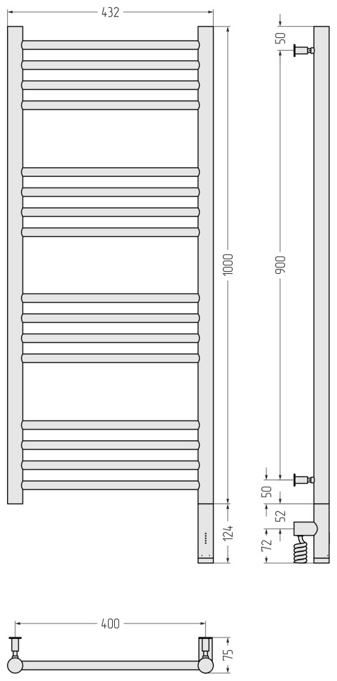 Богема 3.0 прямая 1000х400 МЭМ правый