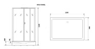 Душевая кабина Niagara Premium NG-6012-01GQL (120х80х210) низкий поддон(16 см),стекло прозрачное,5 мест