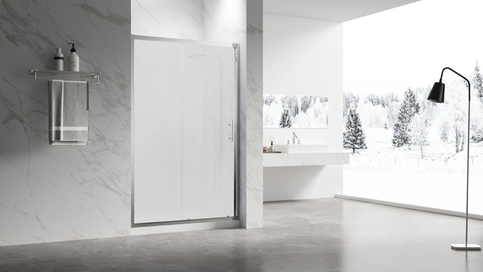 Душевая дверь Veconi Vianno VN-55M, 1100x1950, хром, стекло матовое