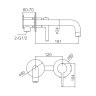 Смеситель Splenka встраиваемый для умывальника S221.11.09 Графит