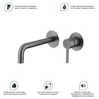 Смеситель Splenka встраиваемый для умывальника S221.11.09 Графит