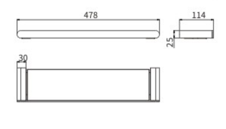 Полка стекло 63111