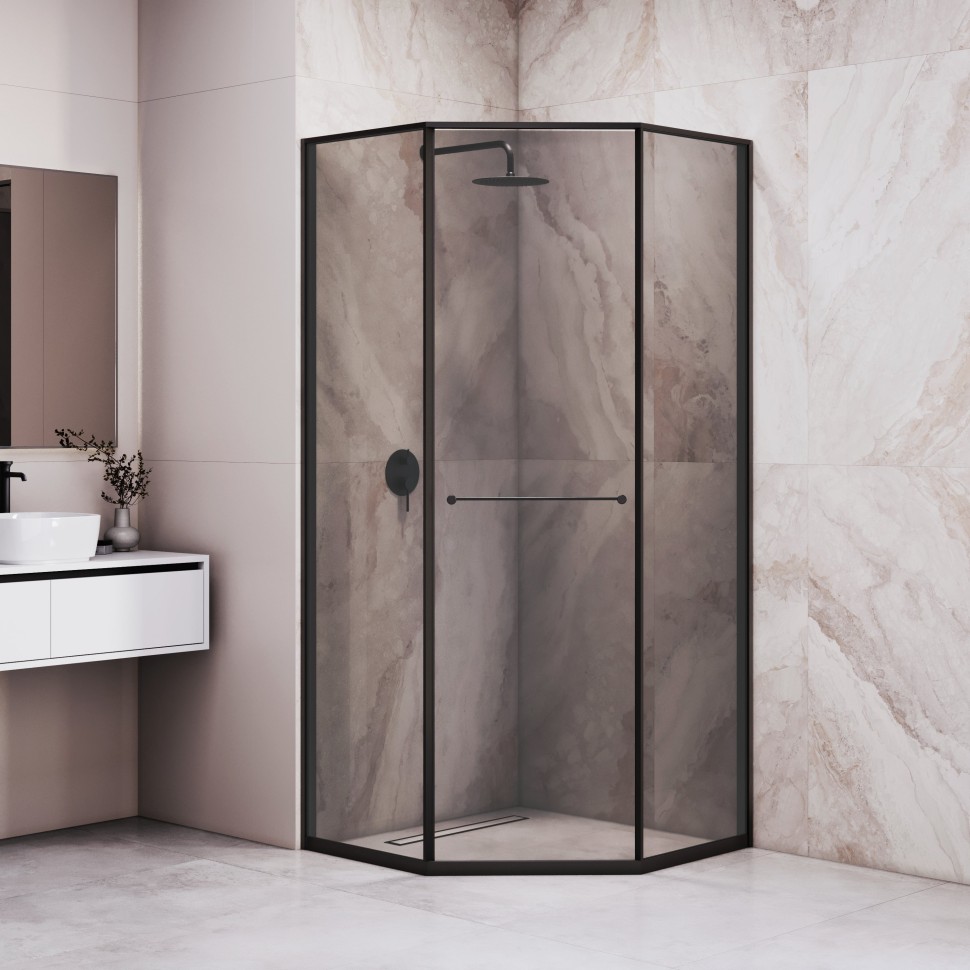 Душевой уголок RGW SV-82B "L" (Тонированное, 900x900)