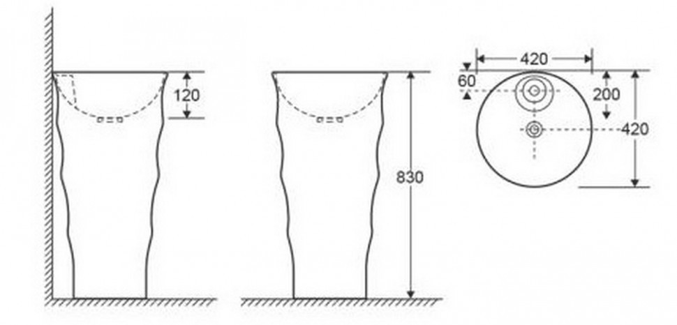 Умывальник CeramaLux G308