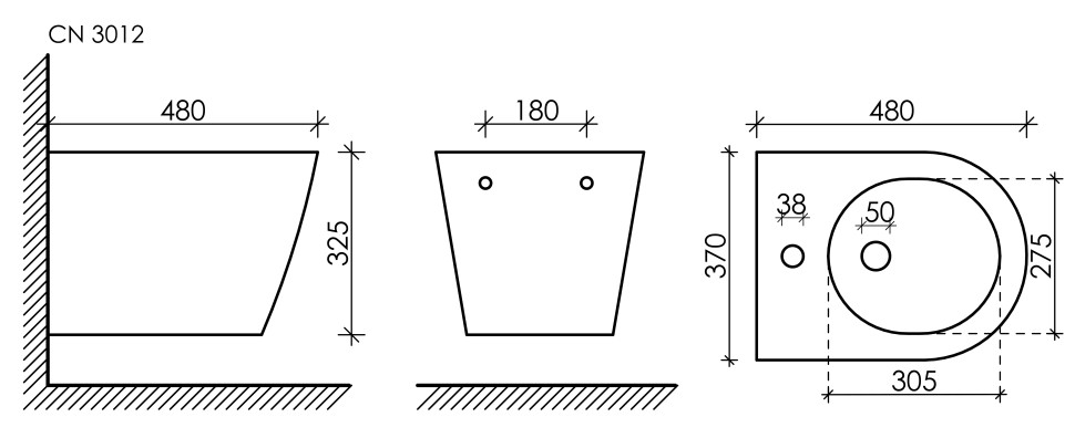 Подвесное биде Forma CN3012