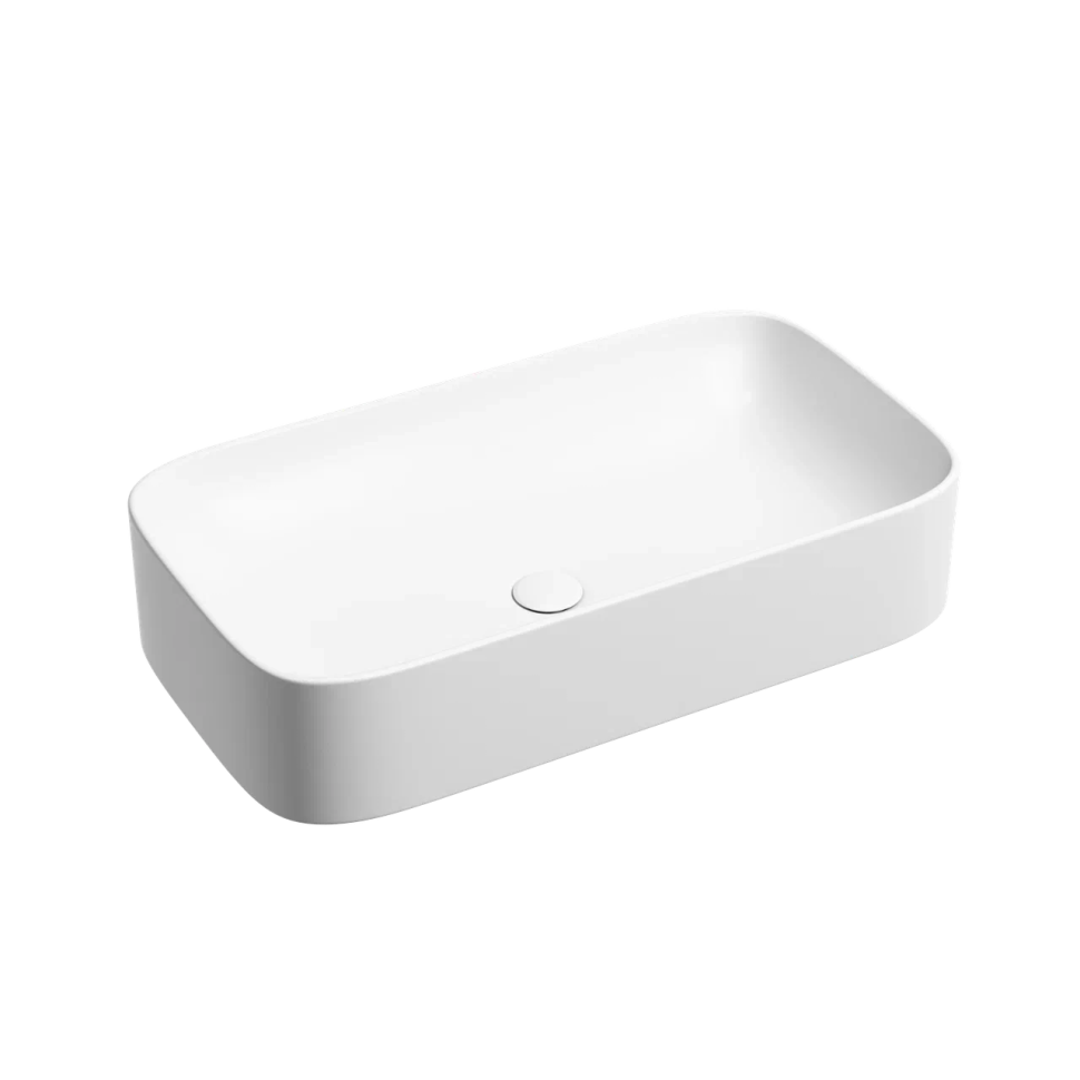 Умывальник чаша накладная прямоугольная (цвет Белый Матовый) Element 705x380x150мм