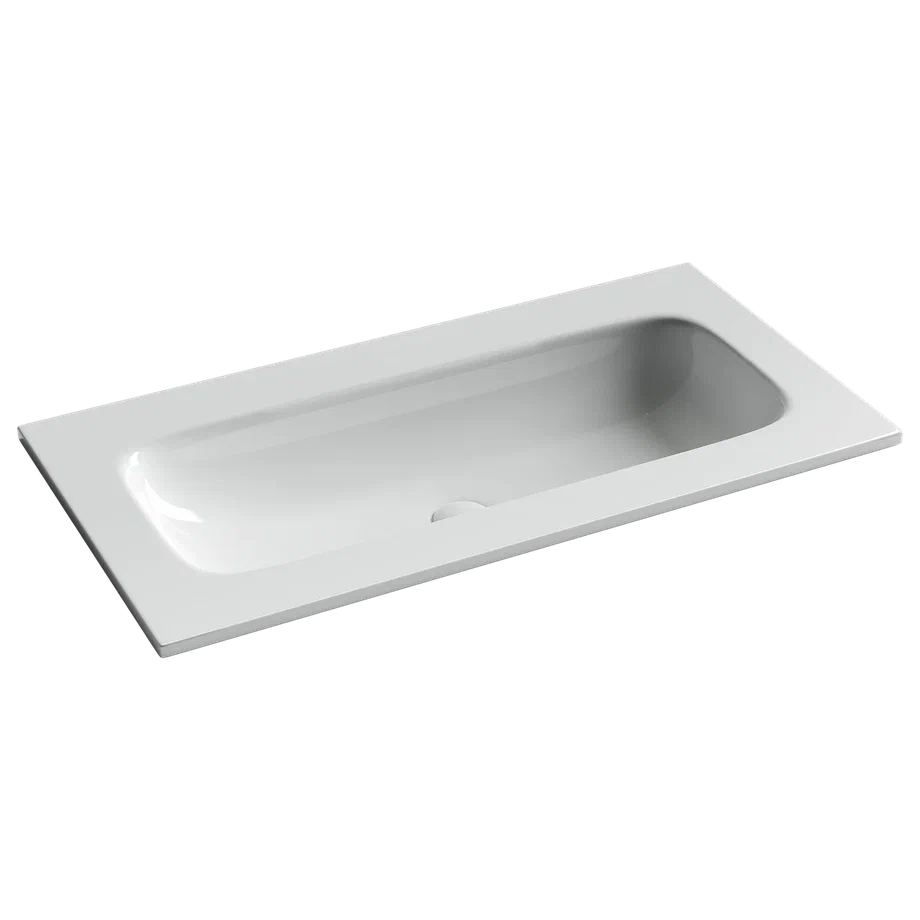 Раковина накладная мебельная CERAMICANOVA Grace прямоугольная 910x457x137 без отверстия под смеситель цвет белый CN7019Wx