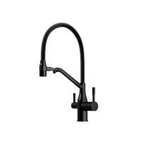 Смеситель для кухни SANCOS Orta с возможностью подключения фильтра для воды, цвет матовый черный, арт. SC4008MB