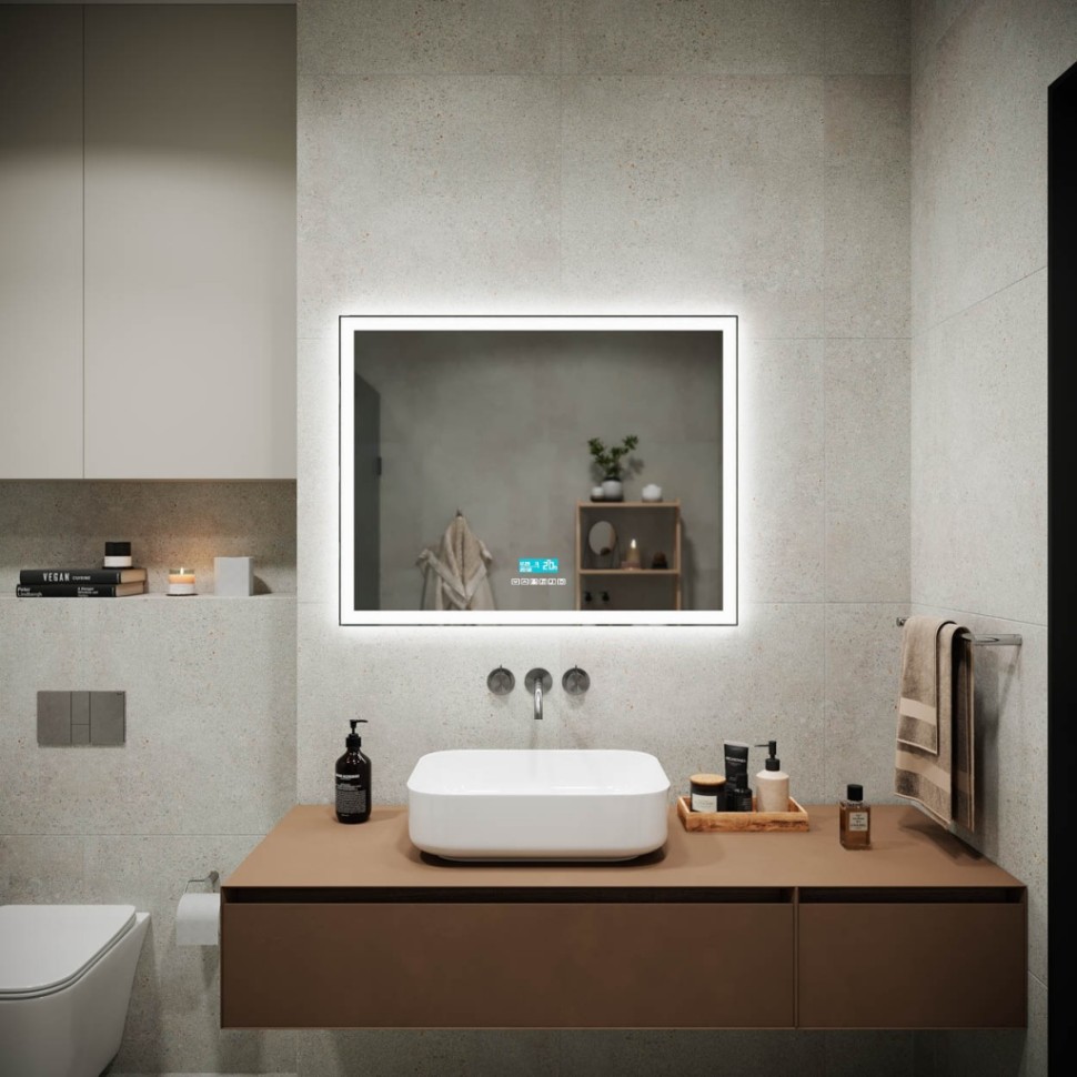 Зеркало для ванной комнаты SANCOS City 2.0 900x700 c подсветкой, арт.CI2.900