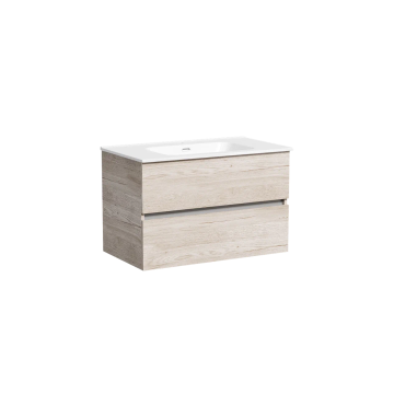 Тумба подвесная SANCOS Urban 790х450х550, c двумя ящиками оснащенными доводчиками, дуб галифакс натуральный , арт. UR80EG