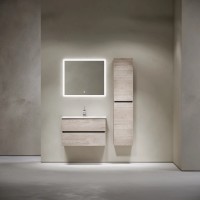 Тумба подвесная SANCOS Urban 790х450х550, c двумя ящиками оснащенными доводчиками, дуб галифакс натуральный , арт. UR80EG