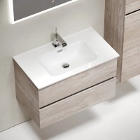 Тумба подвесная SANCOS Urban 790х450х550, c двумя ящиками оснащенными доводчиками, дуб галифакс натуральный , арт. UR80EG