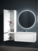 Шкаф-пенал SANCOS Very подвесной левый, Bianco , 350х300х1600 мм, арт. PVR35LW