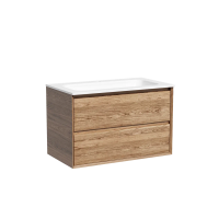Тумба подвесная SANCOS Marmi 2.0 790х445х520 c двумя ящиками оснащенными доводчиками скрытого монтажа, цвет дуб чарльстон, арт.MR2.080ECH