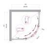 Душевой уголок BelBagno UNO-195-R-2-90-P-Cr
