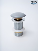 Донный клапан Gid без перелива Gmh100 74401K серый матовый 7x7x10