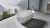 Ванна Солид Серфейс (Solid Surface) Vincea VBT-4S04MW-1600, 1600*800*560, белый матовый, щелевой перелив