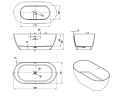 Ванна Солид Серфейс (Solid Surface) Vincea VBT-4S04MW-1600, 1600*800*560, белый матовый, щелевой перелив
